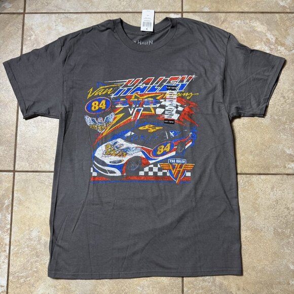 Van Halen Racing Two-Sided T-Shirt LARGE New Hot Topic - Picture 1 of 9